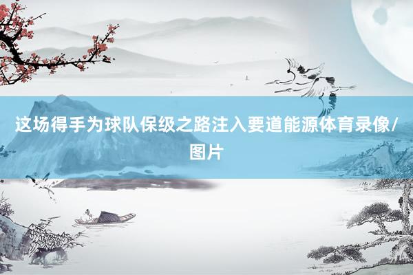 这场得手为球队保级之路注入要道能源体育录像/图片