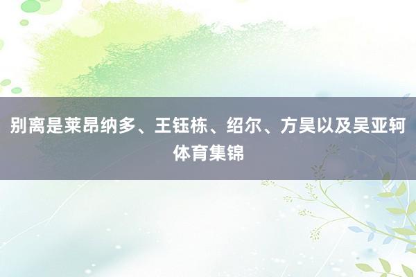 别离是莱昂纳多、王钰栋、绍尔、方昊以及吴亚轲体育集锦