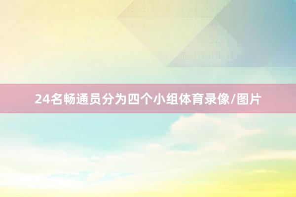 24名畅通员分为四个小组体育录像/图片