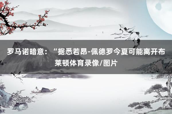 罗马诺暗意：“据悉若昂-佩德罗今夏可能离开布莱顿体育录像/图片