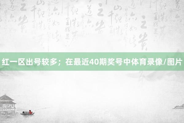 红一区出号较多；　　在最近40期奖号中体育录像/图片
