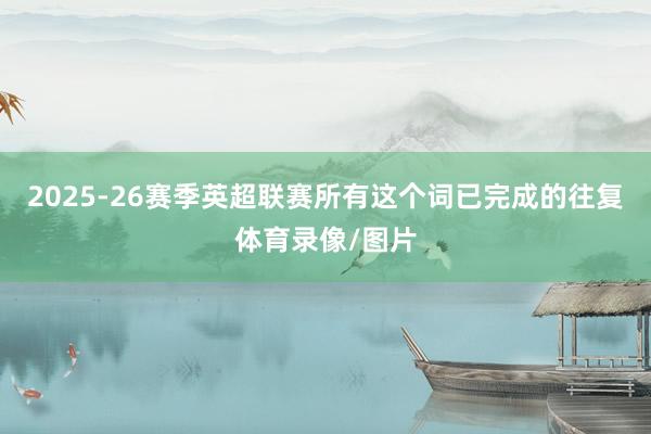 2025-26赛季英超联赛所有这个词已完成的往复体育录像/图片