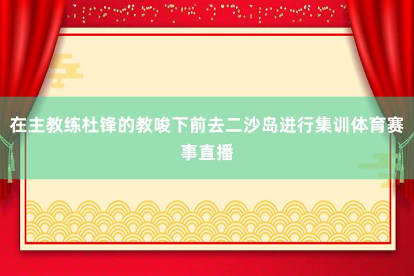 在主教练杜锋的教唆下前去二沙岛进行集训体育赛事直播