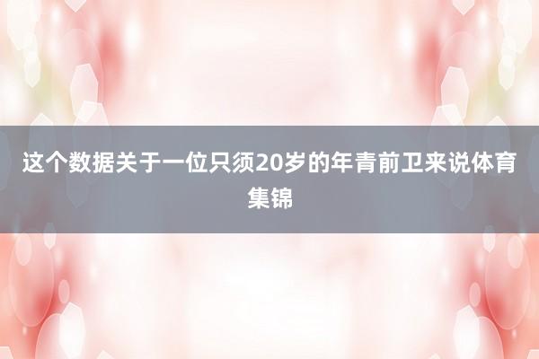 这个数据关于一位只须20岁的年青前卫来说体育集锦