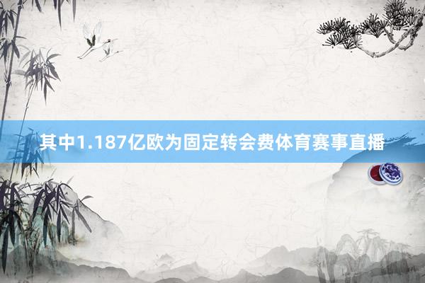 其中1.187亿欧为固定转会费体育赛事直播